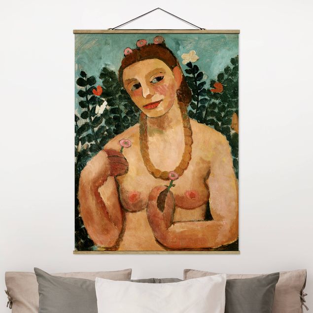 Cuadros expresionistas Paula Modersohn-Becker - Self Portrait with Amber Necklace