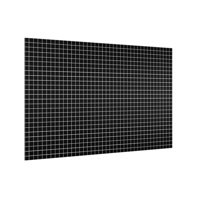 Paneles de vidrio para cocinas Mosaic Tiles Black Matt