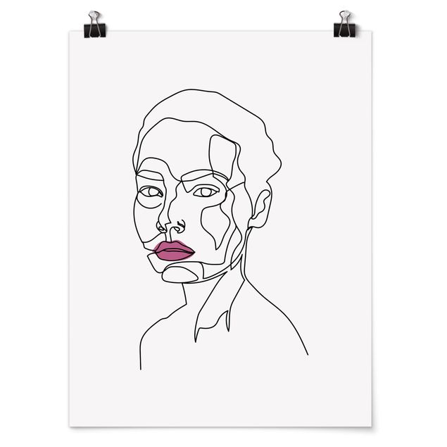 Cuadros modernos Portrait Woman Line Art