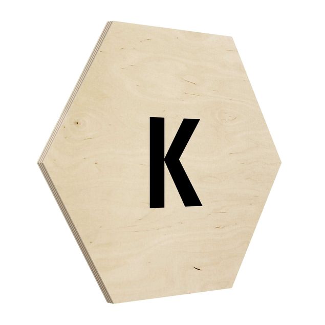 Cuadros hexagonales Letter White K