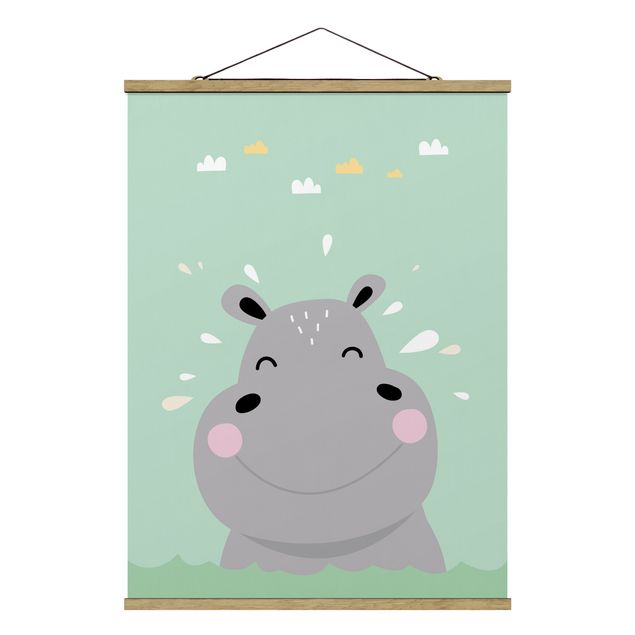 Cuadros de animales The Happiest Hippo