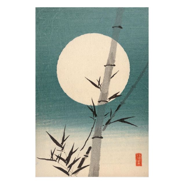 Cuadros de bambú Japanese Drawing Bamboo And Moon