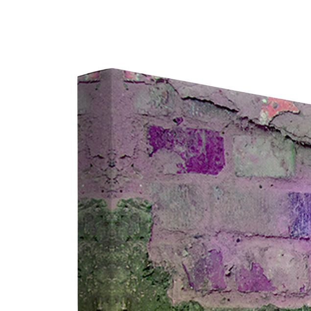 Cuadros de patrones Colourful Sprayed Old Brick Wall
