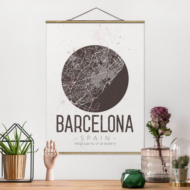 Decoración en la cocina Barcelona City Map - Retro