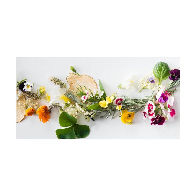 Alfombras florales Fresch Herbs With Edible Flowers