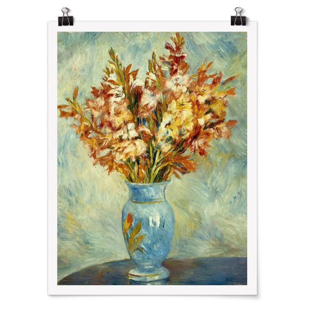 Estilos artísticos Auguste Renoir - Gladiolas in a Blue Vase