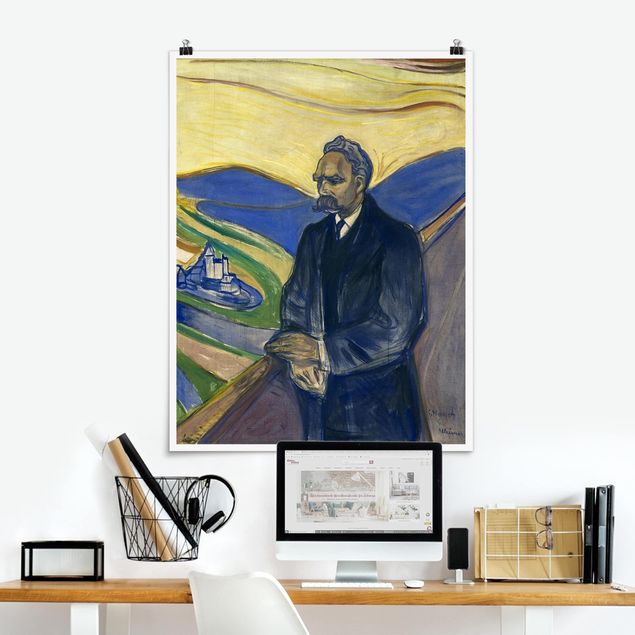 Cuadros expresionistas Edvard Munch - Portrait of Friedrich Nietzsche