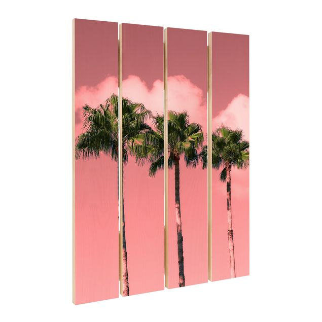 Cuadros decorativos Palm Trees Against Sky Pink