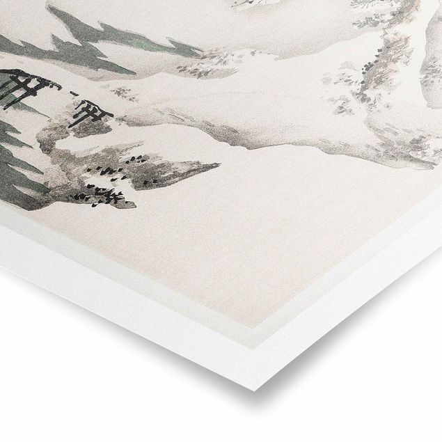 Cuadros de naturaleza Asian Vintage Drawing Winter Landscape