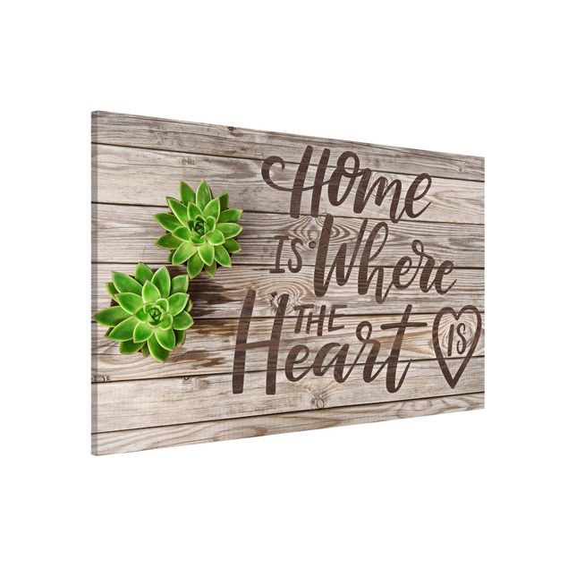 Decoración cocina Home is where the Heart is on Wooden Board