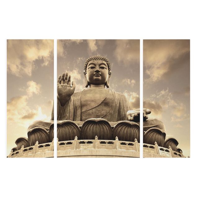 Cuadros modernos Big Buddha Sepia