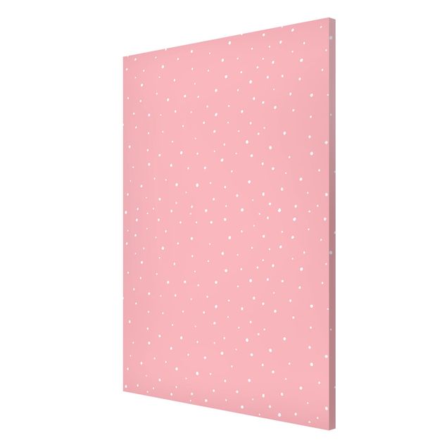 Cuadros modernos Drawn Little Dots On Pastel Pink