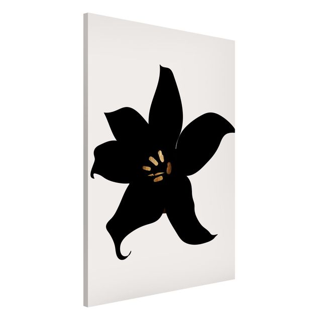 Cuadros de orquideas blancas Graphical Plant World - Orchid Black And Gold