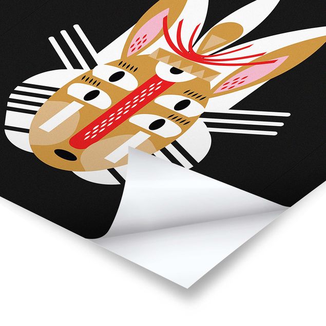 Cuadros modernos Collage Ethno Mask - Rabbit