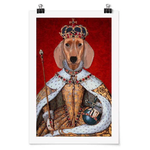 Láminas animales Animal Portrait - Dachshund Queen