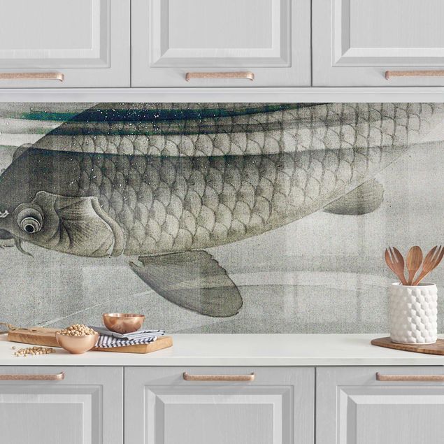 Decoración de cocinas Vintage Illustration Asian Fish IIl