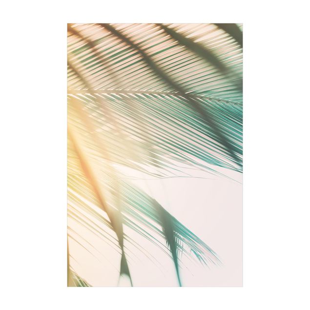 Alfombra turquesa Tropical Plants Palm Trees At Sunset ll