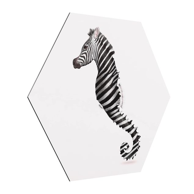 Cuadros cebras Seahorse With Zebra Stripes