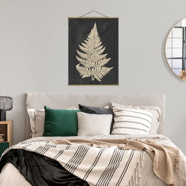 Cuadros plantas Fern With Linen Structure I
