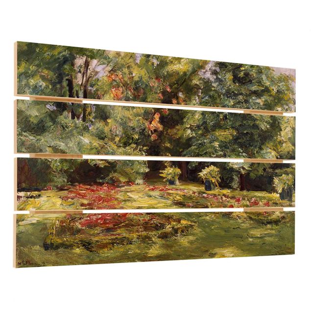 Cuadros de madera paisajes Max Liebermann - Flower Terrace Wannseegarten