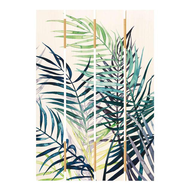 Cuadros en madera Exotic Foliage - Palme
