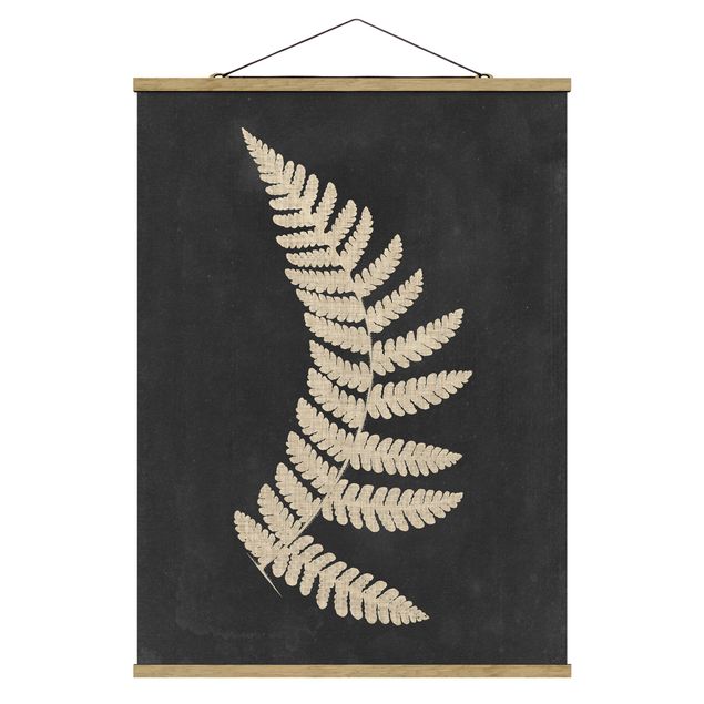 Cuadros retro vintage Fern With Linen Structure IV