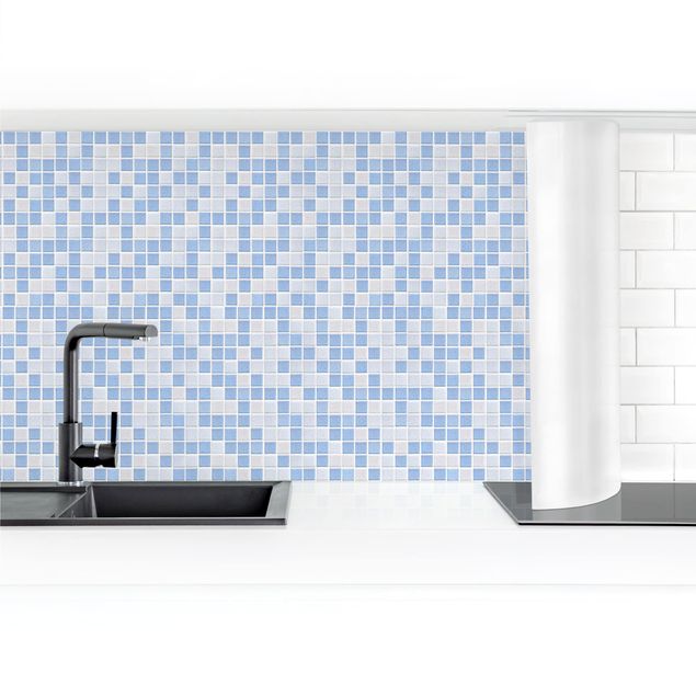revestimiento pared cocina Mosaic Tiles Light Blue