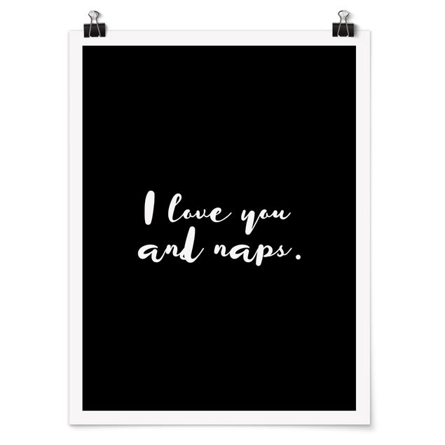 Cuadros frases I Love You. And Naps