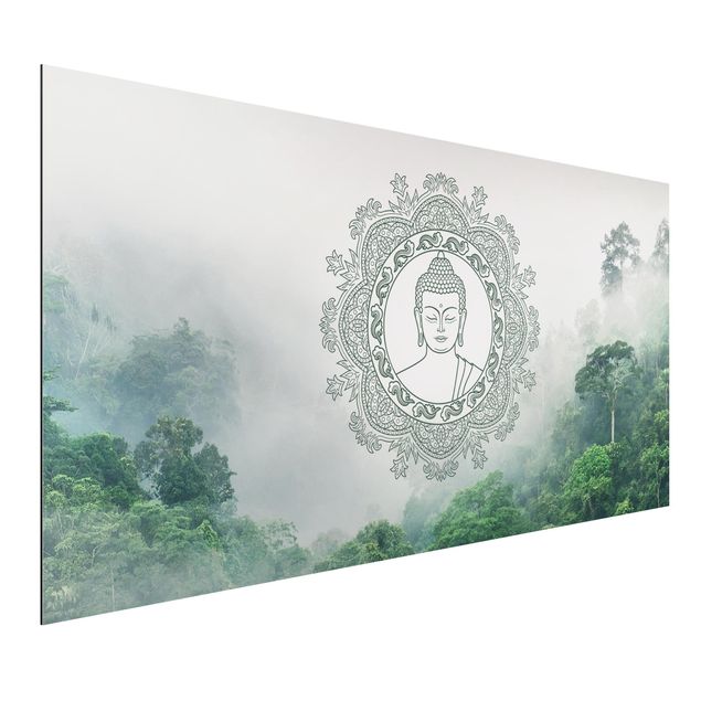 Cuadros asiaticos Buddha Mandala In Fog