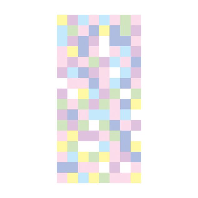 Alfombra ajedrez Colourful Mosaic Cotton Candy