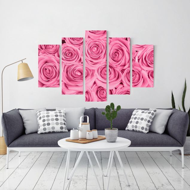 Lienzos de rosas Pink Roses