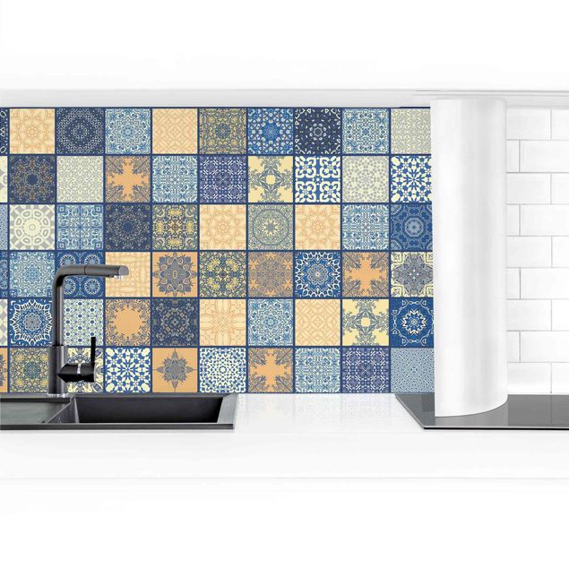 Láminas adhesivas Sunny Mediterranian Tiles With Blue Joints II