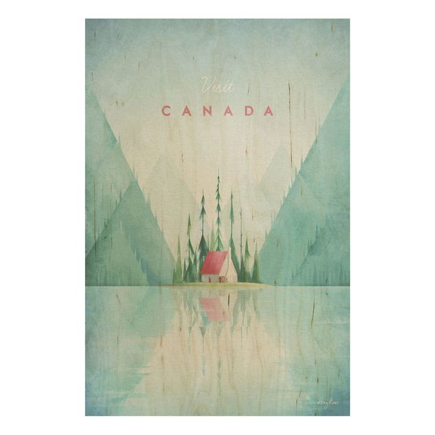 Cuadros de madera paisajes Travel Poster - Canada