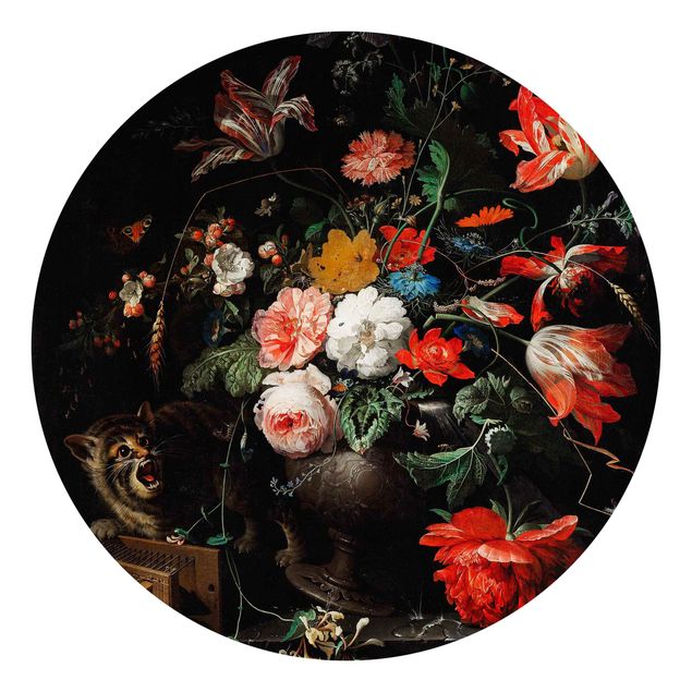 Papel pintado moderno Abraham Mignon - The Overturned Bouquet