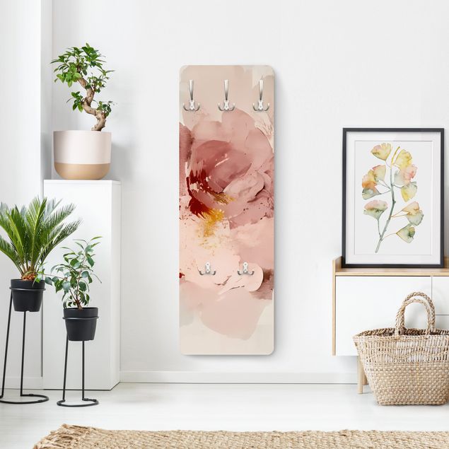 Percha pared Abstract flower pink