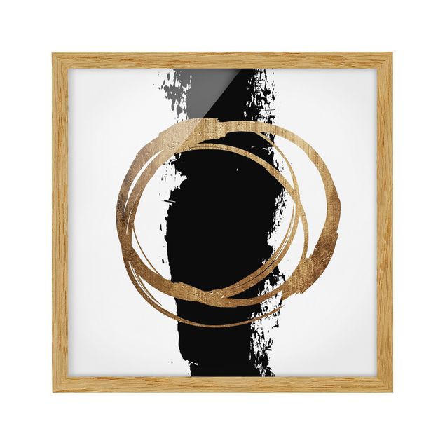 Cuadros abstractos Abstract Shapes - Gold And Black