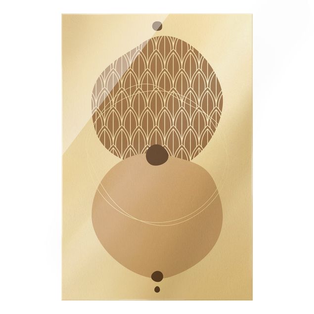 Cuadros modernos Abstract Shapes - Circles In Beige
