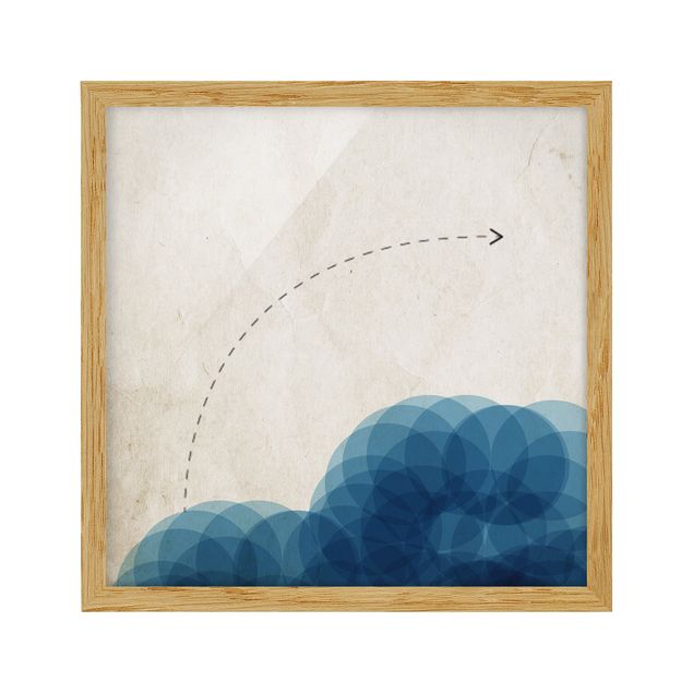 Cuadros abstractos para salón Abstract Shapes - Circles In Blue
