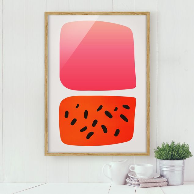 Decoración cocina Abstract Shapes - Melon And Pink