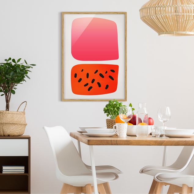Reproducciónes de cuadros Abstract Shapes - Melon And Pink
