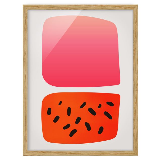 Cuadros abstractos modernos Abstract Shapes - Melon And Pink
