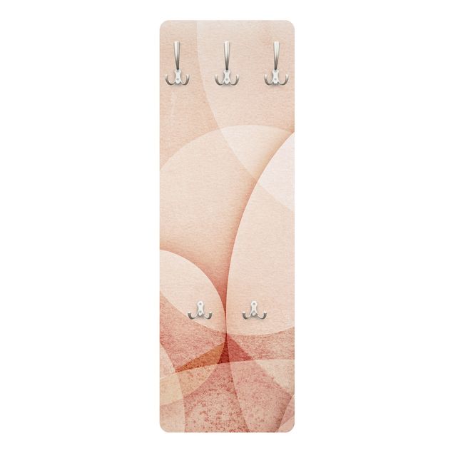 Percha pared Abstract Graphics In Peach-Colour