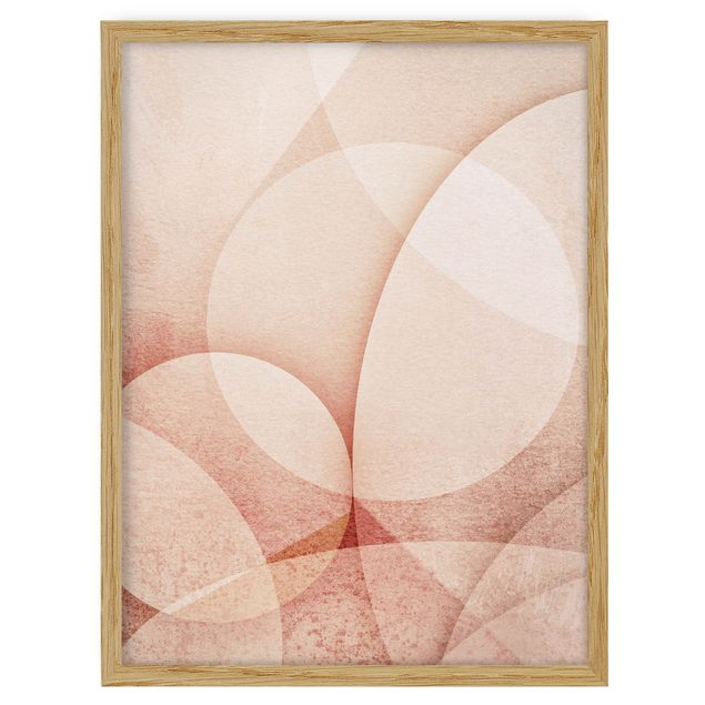 Cuadros abstractos para salón Abstract Graphics In Peach-Colour