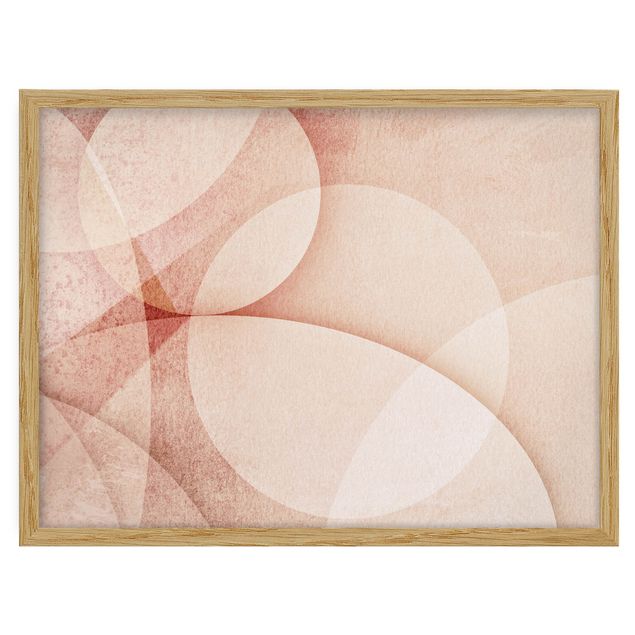 Cuadros abstractos para salón Abstract Graphics In Peach-Colour