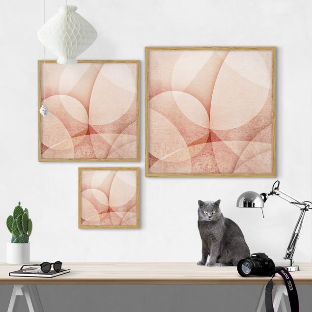 Cuadros naranjas Abstract Graphics In Peach-Colour