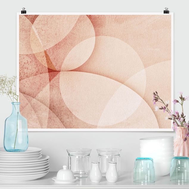 Decoración en la cocina Abstract Graphics In Peach-Colour