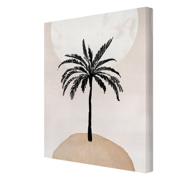 Cuadros decorativos Abstract Island Of Palm Trees With Moon
