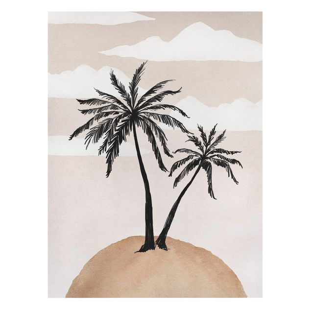Cuadros de Gal Design Abstract Island Of Palm Trees