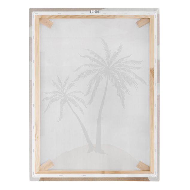 Lienzos decorativos Abstract Island Of Palm Trees