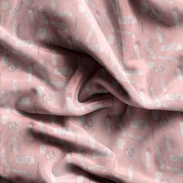 Decoración de cocinas Abstract Pattern With Palm Leaves - Pale Pink